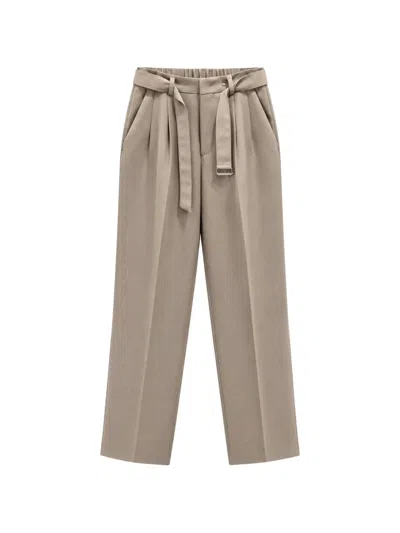 Be Able Hiroyuki Belted Trousers In Neutral