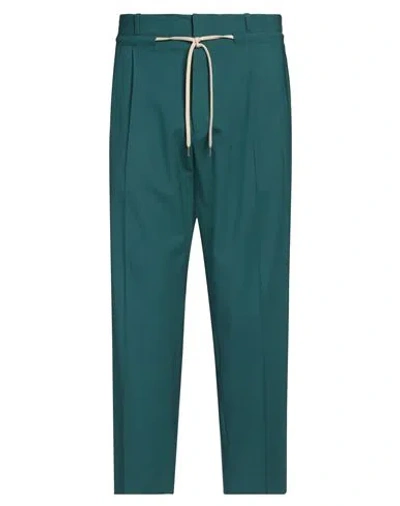 Be Able Man Pants Deep Teal Size 34 Virgin Wool, Elastane In Green