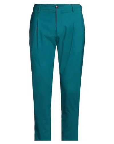 Be Able Man Pants Deep Teal Size 34 Wool, Elastane In Green