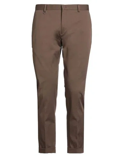 Be Able Man Pants Khaki Size 35 Cotton, Elastane In Sand