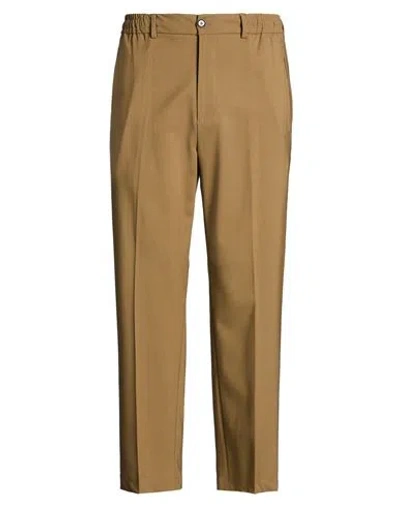 Be Able Man Pants Khaki Size 35 Virgin Wool, Elastane In Brown