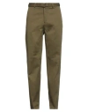 Be Able Man Pants Military Green Size 34 Cotton, Elastane In Green