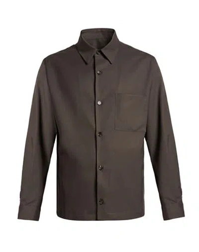 Be Able Man Shirt Military Green Size L Polyester, Virgin Wool, Elastane