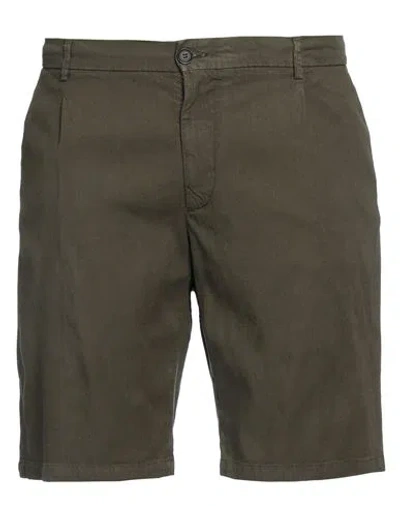 Be Able Man Shorts & Bermuda Shorts Dark Green Size 30 Linen, Cotton, Elastane