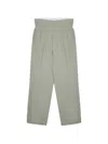 MAT PLEATED STRAIGHT-LEG TROUSERS