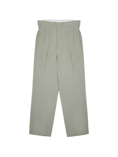 BE ABLE MAT PLEATED STRAIGHT-LEG TROUSERS