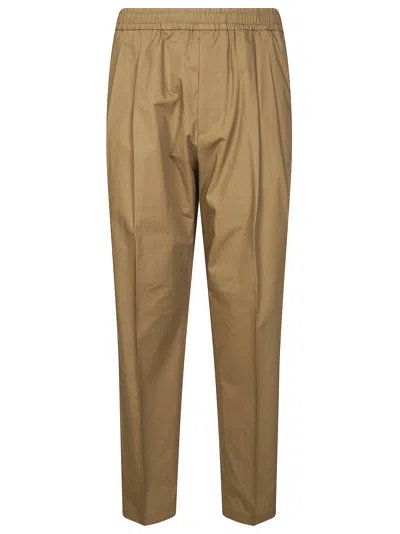 Be Able Men's Elastic Waist Dress Trousers With Pleats In Neutral