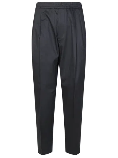 Be Able Men's Mini Trousers With Elastic Waist And Double Pleats In Black
