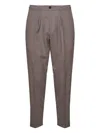 Be Able Tailored Brown Trousers With Pleated Front And Button Closure In Multi