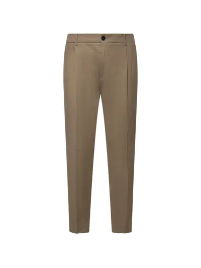 Be Able New Riccardo Pleated-front Tapered Trousers In Brown