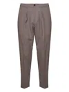 Be Able Tailored Brown Trousers With Pleated Front And Button Closure In Brown