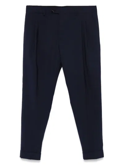 Be Able Pleat-detail Trousers In Blue