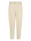 Be Able Pleated Belted Trousers In Neutral
