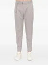 Be Able Pleated Belted Trousers In Gray