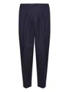 Be Able Pleated Drawstring Trousers In Blue