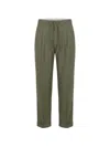 Be Able Pleated Drawstring Trousers In Green