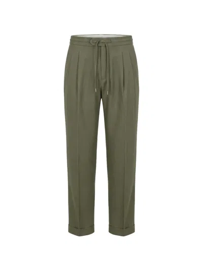 Be Able Pleated Drawstring Trousers In Green