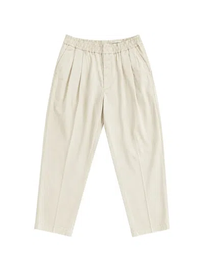 Be Able Pleated Elasticated Trousers In Neutral