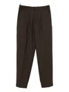 Be Able Pleated Elasticated-waist Trousers In Brown