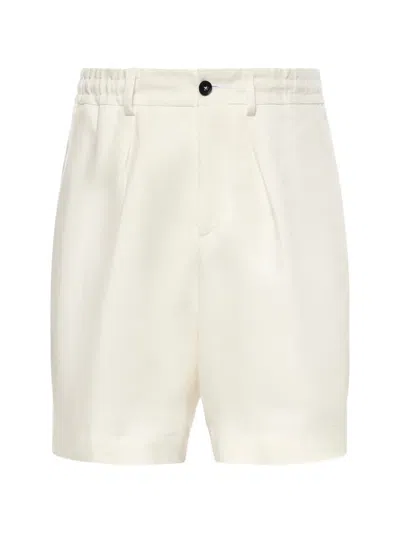 Be Able Pleated Elasticated-waist Shorts In White