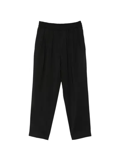 Be Able Pleated Elasticated-waist Trousers In Black