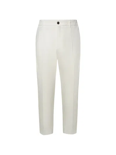 Be Able Pleated Elasticated-waist Trousers In White