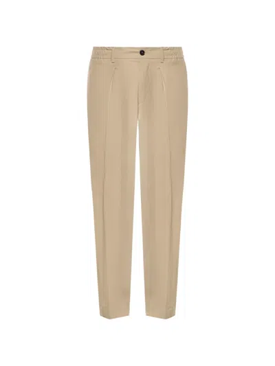 Be Able Pleated Elasticated-waistband Trousers In Brown