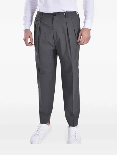Be Able Pleated Elasticated-waistband Trousers In Black
