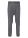 Be Able Pleated Linen Trousers In Gray