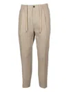 Be Able Pleated Linen Trousers In Neutral