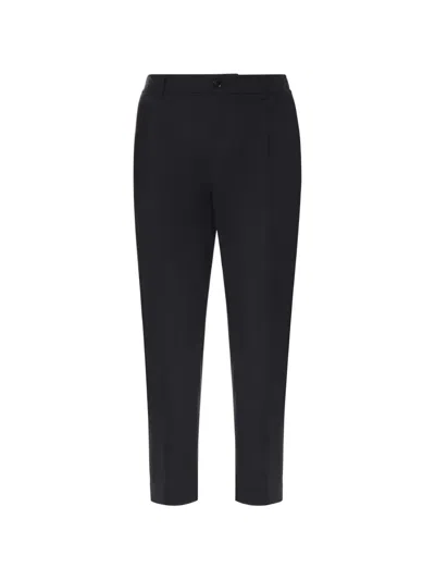 Be Able Pleated Pressed-crease Trousers In Black