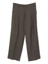 Be Able Pleated Straight-leg Trousers In Gray