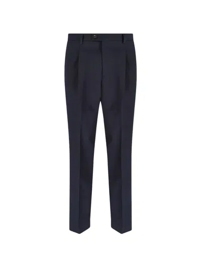 Be Able Pleated Tailored Trousers In Blue