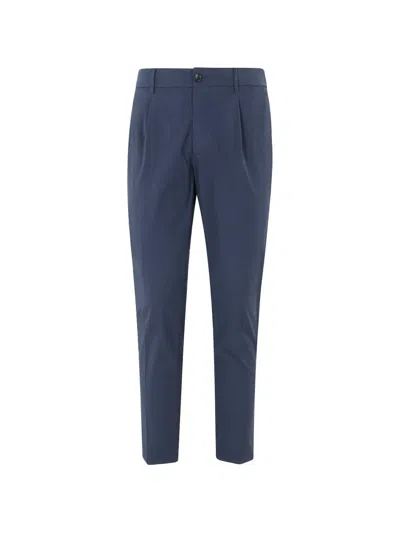 Be Able Pleated Tapered-leg Trousers In Blue
