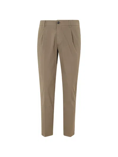 Be Able Pleated Tapered-leg Trousers In Brown
