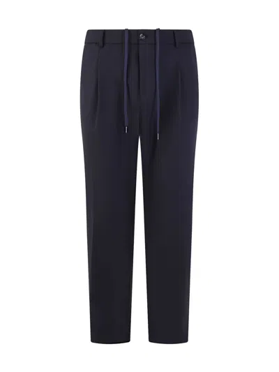 Be Able Pleated Trousers With Drawstring In Black