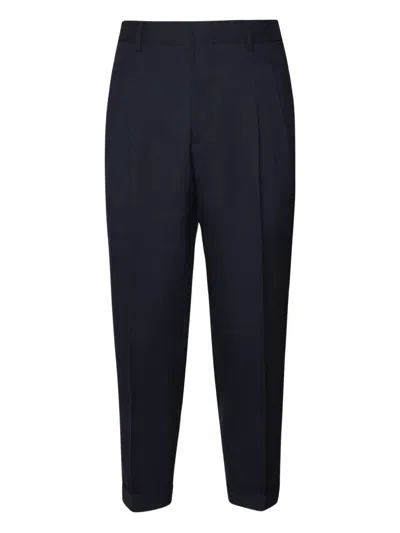 Be Able Pleated Virgin-wool Trousers In Blue