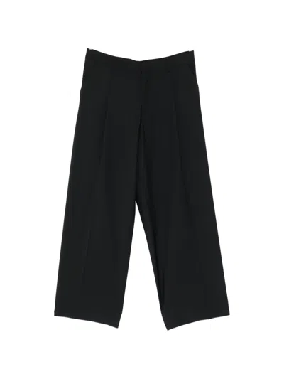 Be Able Pleated Wide-leg Trousers In Black