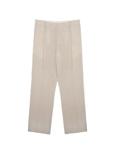 BE ABLE PLEATED-DESIGN STRAIGHT-LEG TAILORED TROUSERS