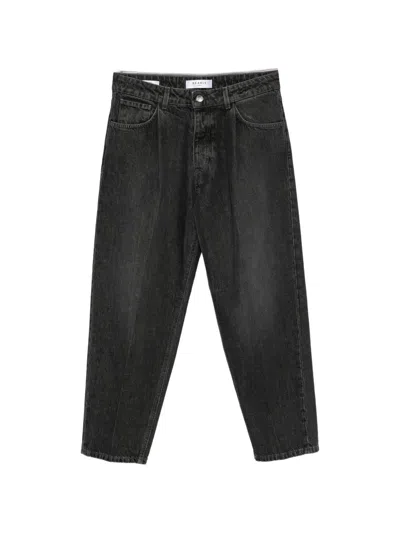 Be Able Pleated-detail Straight-leg Jeans In Black
