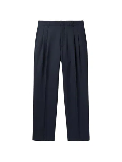 Be Able Pleated-detail Straight-leg Trousers In Blue