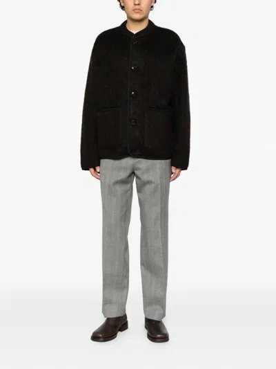 Be Able Prince Of Wales Check Herringbone Trousers In Grey