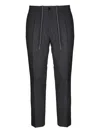 Be Able Riccardo Drawstring Pleated Trousers In Gray