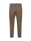 Be Able Pleats-design Trousers In Brown
