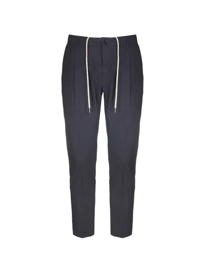Be Able Riccardo Pleated Drawstring Trousers In Blue