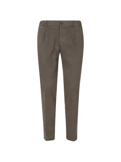 Be Able Riccardo Pleated Wool Trousers In Brown