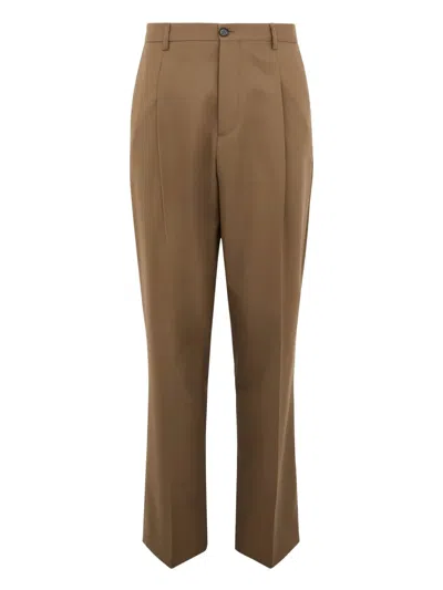 Be Able Brown Wool Tapered Trousers