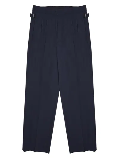 Be Able Straight-leg Cropped Trousers With Pleated Front In Black