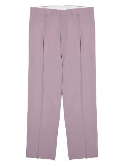 Be Able Straight-leg Trousers With Front Pleats And Clean Waistband In Purple