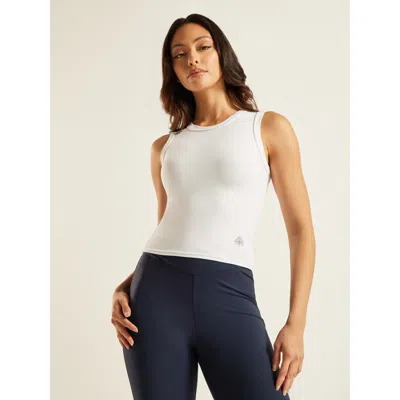 Be Athletica Be 180 Classic Crew Neck Vest In White
